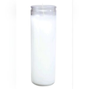 11oz Unscented Glass Jar Candle - White Set Of 5